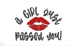 DirtPrincessDesigns Decals A Girl Just Passed You Vinyl Decal Custom Designs  auto decal window sticker sticker accessories car accessories