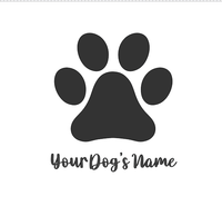 DirtPrincessDesigns Decals for Jeeps Custom Paw Print with Your Dog's Name Custom Designs  auto decal window sticker sticker accessories car accessories