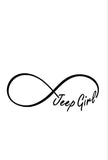 DirtPrincessDesigns Infinity JeepGirl Vinyl Decal Custom Designs  auto decal window sticker sticker accessories car accessories