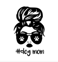 DirtPrincessDesigns Messy Bun/Pawprint Sunglasses #dogmom Vinyl Decal Custom Designs  auto decal window sticker sticker accessories car accessories