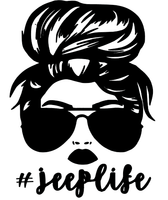 DirtPrincessDesigns Messy Bun/Sunglasses #jeeplife Vinyl Decal Custom Designs  auto decal window sticker sticker accessories car accessories