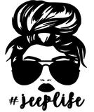 DirtPrincessDesigns Messy Bun/Sunglasses #jeeplife Vinyl Decal Custom Designs  auto decal window sticker sticker accessories car accessories