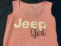 DirtPrincessDesigns Pink Jeep Girl Tank Top M Custom Designs  auto decal window sticker sticker accessories car accessories