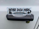 DirtPrincessDesigns Vehicle Decor Insert Duck Here Decal Custom Designs  auto decal window sticker sticker accessories car accessories