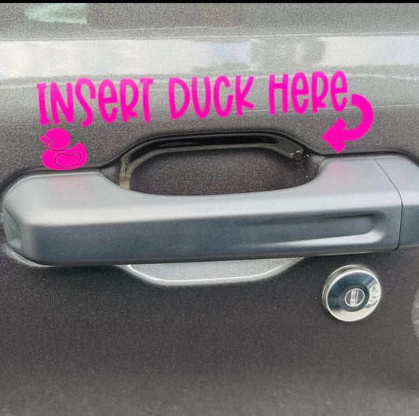 DirtPrincessDesigns Vehicle Decor Insert Duck Here Decal Custom Designs  auto decal window sticker sticker accessories car accessories